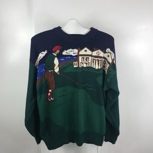 Vintage Hathaway golf themed crew neck sweater.
